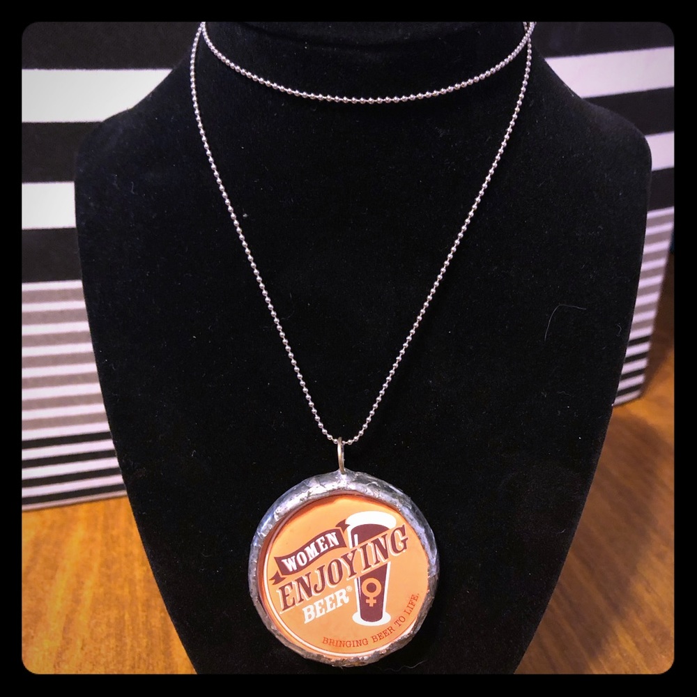 Women Enjoying Beer necklace